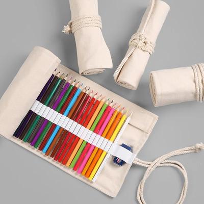 Federmäppchen, Schulbedarf, Schüler, Kunst, Stifttasche, Beutel, Canvas, Stiftwickelrolle, Make-up, Kosmetikpinsel, Stiftaufbewahrung, Schreibwaren