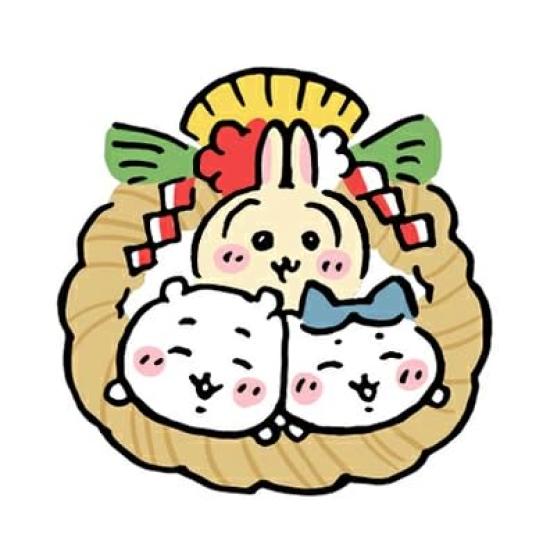 

2025 Новый Штамп Новая Открытка Штамп Beverly Год Чи-кавы Симэнава CKN-004AA (Маленький) Года Чи/Хачиварэ/Кролика