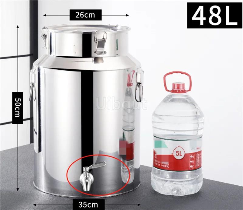 Tank Edible Oil Tank Peanut Milk tea Wine Sealed Tank Brewing Fermentation Stainless Steel Sealed Barrel with Faucet ransport