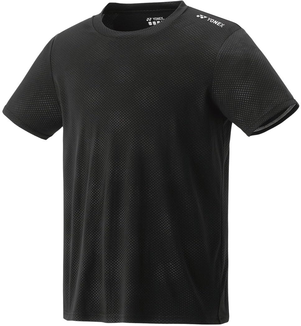 

Yonex UniDry Short Sleeve Black T-Shirt (Fit Style), (007)