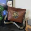 Vintage PU Leather Bucket Style Shoulder Sling Bag with Wide Strap