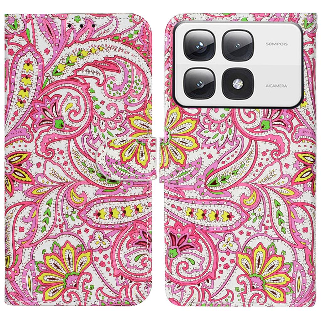 For Xiaomi 14T Pro Case Pattern Leather Wallet Phone Cover with Card Holder