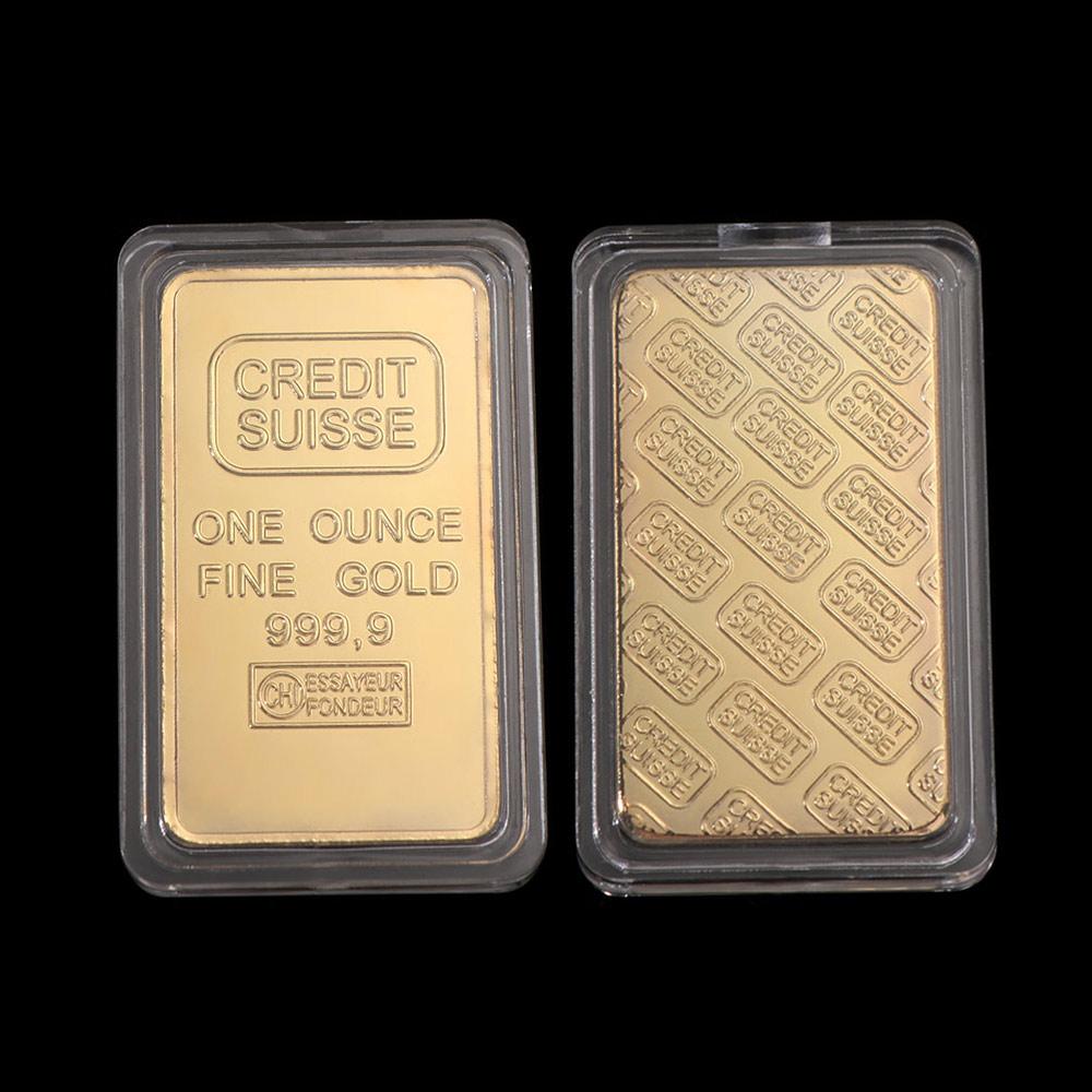 Fine Gold Swiss Bank Gold Bullion Bar Funny Suisse Gold bar Gold Plated Bullion Bar Gift