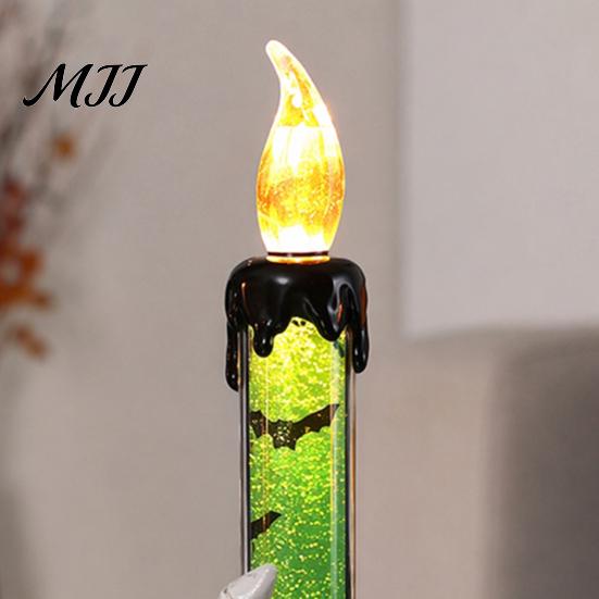 Spooky Party Atmosphere Decor Halloween LED Ghost Candle Light, Hand Lamp Secret Room Scary Tabletop Decor, Horror Light for Haunted House Retro