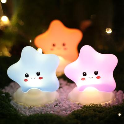 Yousheng Moon Star Night Light for Kids, Silicone Soft Glow LED Lamp for Bedroom, Cute Cloud Moon Decor for Nursery