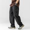 Micro Wrinkle Texture Vattenavvisande Functional Utility Byxor för män Vår Japanska Outdoor Loose Fit Plisserade Casual Byxor