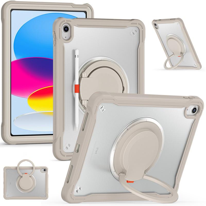 Rotating Stand Case IPad Pro 12.9 Inch With Wrist Strap Full Coverage Shockproof PC Shell Matte Finish