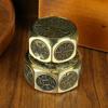 Eight-Sided Money & Ten-Sided Dragon Handcrafted Brass Cube - Creative Carving, High-End Decompression Toy, Year of the Dragon Edition.