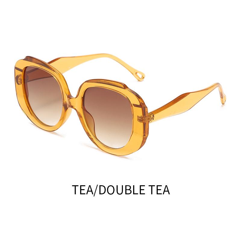 HD Modische Sonnenbrille Großes Gestell Farbverlauf UV-Schutz Sonnenbrille Für Autofahren Und Radfahren