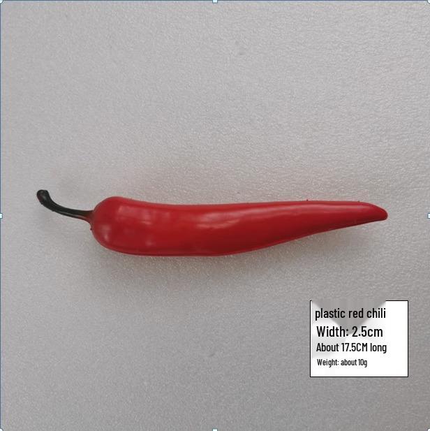 Children's Educational Toy: Fake Plastic Fruit & Vegetable Set for Play & Decor - Includes Chili & Tomato Ornaments.