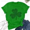 St Patricks Day Women Shamrock Clover Graphic Casual TShirt Short Sleeve Tee Tops Womens Clothing Graphic T Shirts Vintage Tops