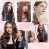 12Pcs Hair Tinsel Clip In 19.7" Glitter Tinsel Hair Extensions Synthetic Clip In Sparkle Hair Accessories For Kids Girls Women