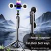 2025 AI Smart Face Tracking Gimbal Selfie Stick: 360° Rotation, Anti-Shake Stabilizer, with Fill Light