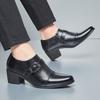 Vintage Style Men's High Heel Leather Shoes Snake Pattern Fashion Breathable Comfortable Height Increase Formal Wedding Oxfords