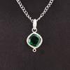 Green Emerald Gemstone Sterling Silver Birthday Gift Anniversary May New Pendant PP-11-1