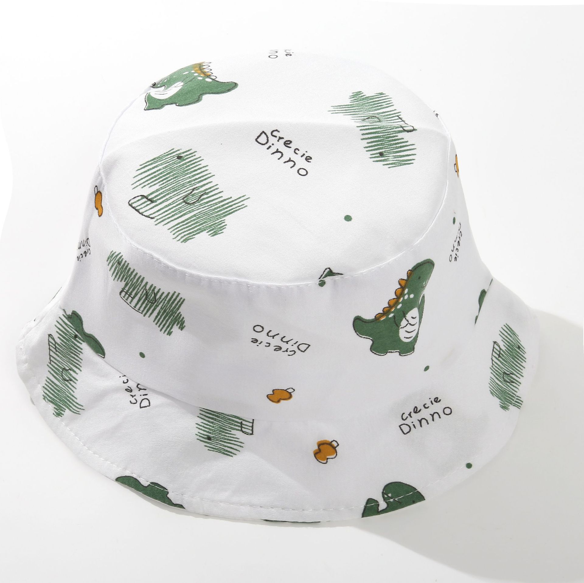Spring And Autumn Children s Hats - Cartoon Dinosaur Hats - Fisherman Hats - Cute Baby Hats For Protection From Wind And Sun Hat circumference 46-48cm