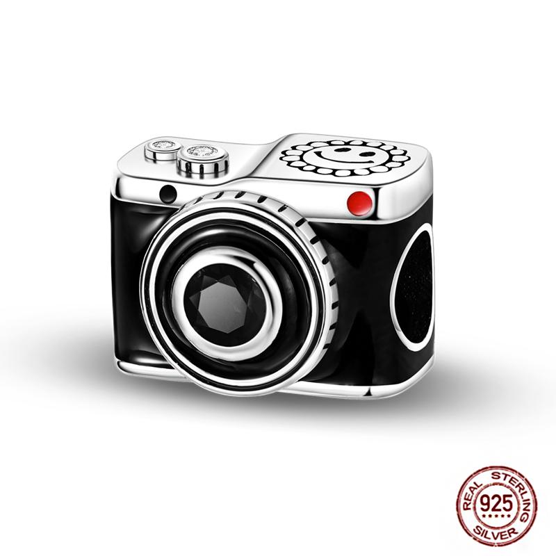 Daily Articles Copper Pink Perfume Charms Camera Dumbbell Smart Watch Beads Fit Original Bracelets Diy Jewelry Gift