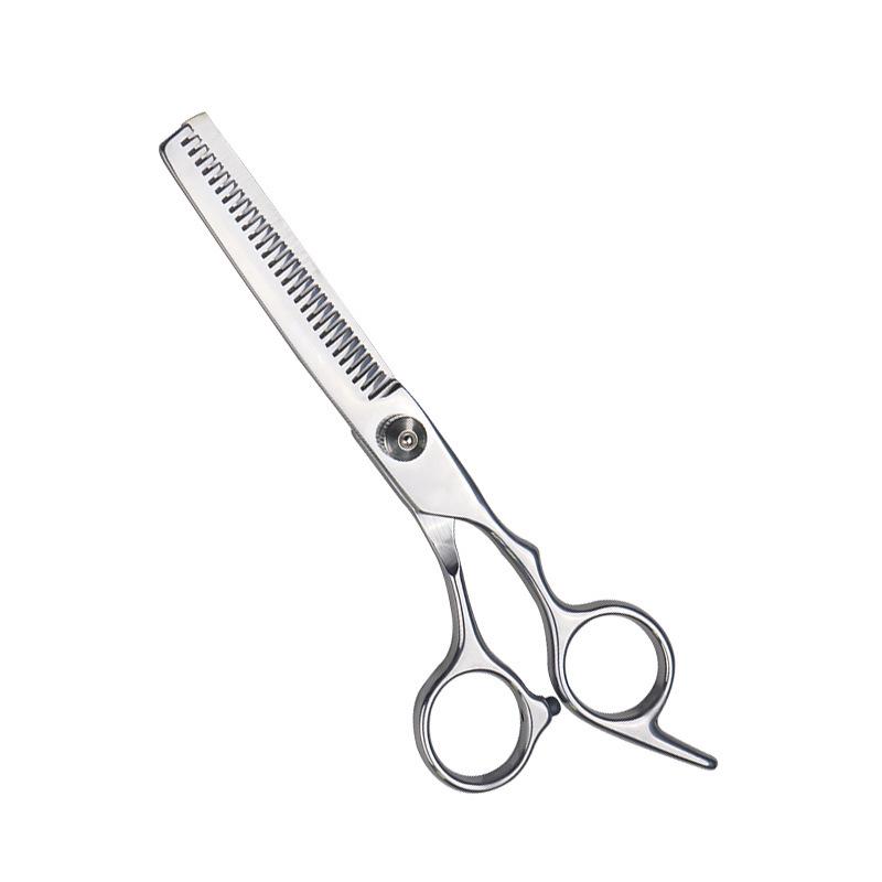 6-Inch White Hairdressing Scissors Set: Flat & Tooth Scissors for Adults and Kids