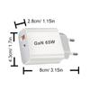 GaN Fast Charging 65W USB Type C Charger EU US UA UK PD 3.0 Quick Charge Wall For Phone Adapter For iPhone 15 Xiaomi Samsung
