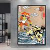 Poster and Painting  Mewtwo Charizard Christmas Gifts Home Room Picture Wall Art Classic Spray Printing Canvas Painting