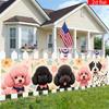 Welcome Pet Dog Banner, Outdoor Yard Sign for Garden Fence Dog Home