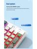 Langtu GK102 Wireless Bluetooth Wired Mechanical Keyboard - Transparent Customizable Design for Girls, Office, and e-Sports Gaming.