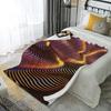 Wavy Abstract Pattern Microfiber Flannel Cover Blanket Bedroom Living Room Sofa Soft And Comfortable Home Decoration