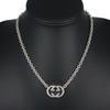 GUCCI Interlocking G Necklace Silver925 28.8g Women Used