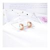 Rockyu Earrings, Women's, Adults, Pink Gold, Titanium Ring Earrings, Simple Design, Hoop Earrings, Hypoallergenic To Metal, 18K Earrings, Binaural