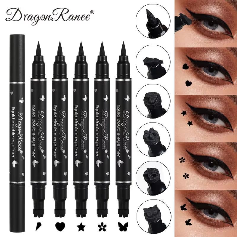 Dragon Ranee Double Head Star Seal Eyeliner Waterproof Non-smudging Novice Heart Plum Embellished Eye Tail Eyeliner
