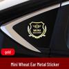 Metal Wheat Ear Side Emblem Car Sticker for Mini COOPERS F54 F55 F56