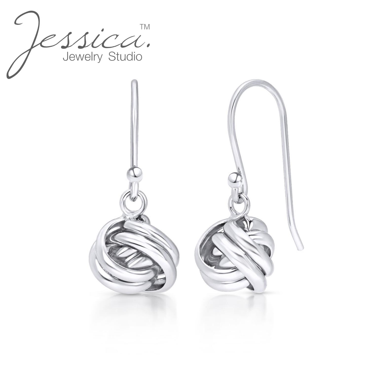 

Женские серьги-подвески с кельтским узлом любви из стерлингового серебра 925 пробы