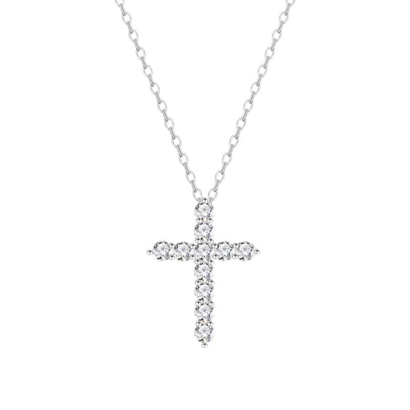 Exclusive Cross Necklace - Luxurious and Sophisticated Style - Zirconium Gemstone - Stackable - Versatile Collar Chain