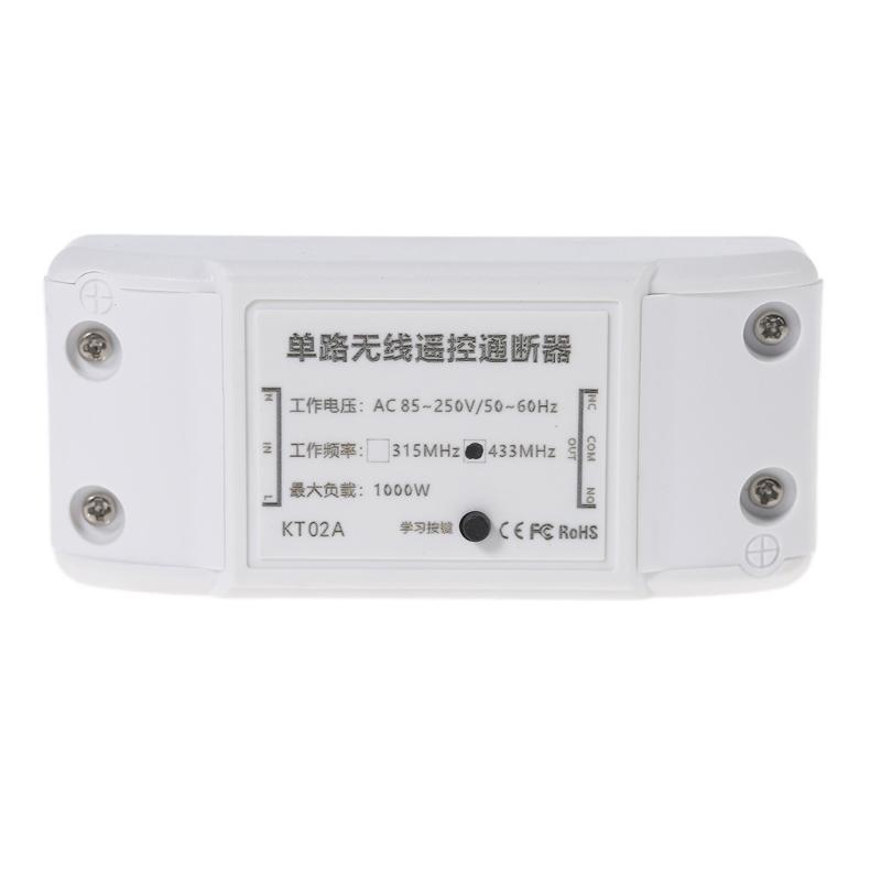 Good Stability High-efficiency Remote Control Switch AC85V-250V Work Voltage Wireless 2 Channels Remote Control Switch