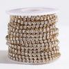 No Fade 1Meter Stainless Steel Crystal Rhinestone Chain Sew-On Glue-On Trim Cup Chains For Clothes Necklace Bracelet Choker DIY