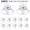 20PCS 0.98/1.26/1.61/2.09 Inch Suction Cups with Screw Round PVC Sucker Nut Strong Adhesive Suction Holder Rubber Sucker Pad