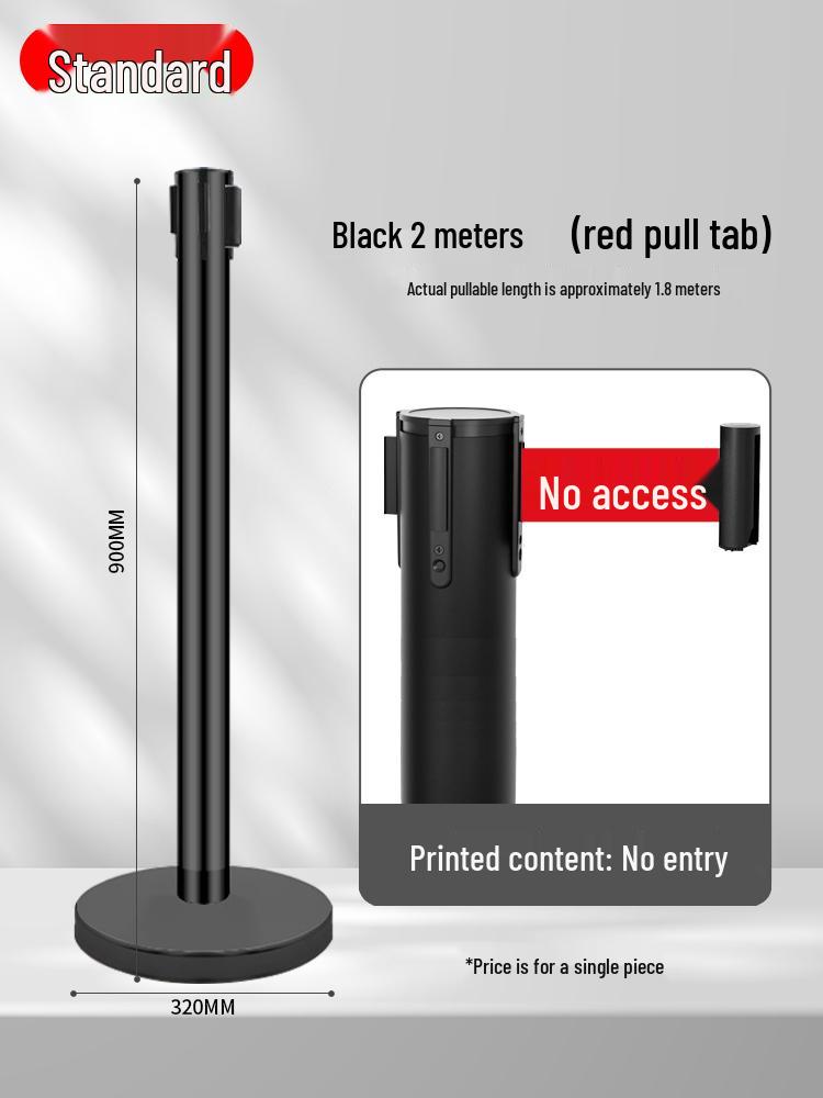 Retractable Queue Barrier Post with Belt