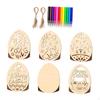 Easter Egg Wood Cutouts Wooden Ornaments Hanging Decorations Pieces for Painting