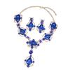 Elegant Crystal Gemstone Necklace And Earrings Set Sparkling Jewelry Set For Formal Occasions Featuring Vintage Designs