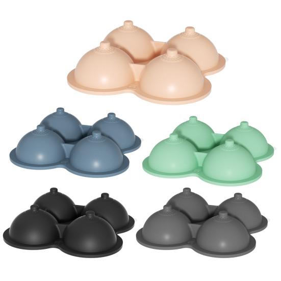 Silikonová forma na led Bourbon Formy na ledové kostky Půlkruhový tvar Nepropustná Výrobník ledových koulí pro Whiskey Koktejly Ledové nápoje