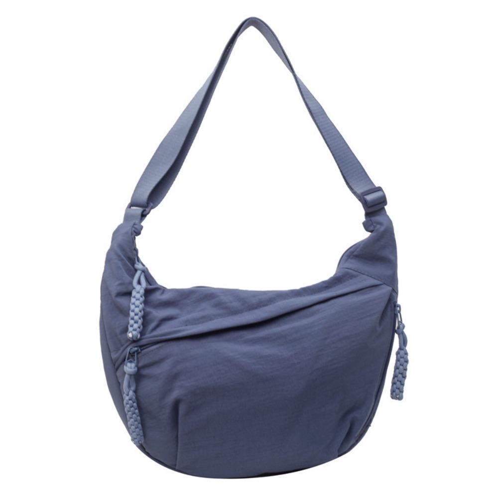 Versatile Canvas Crossbody Bags Large Capacity Lightweight Sports Hobos Bag Solid Color Korean Simplified Shoulder Bag Women