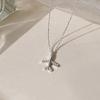 Childlike Personality Sweet Pendant Necklace Schoolgirl Design Diamond-Encrusted Aircraft Collarbone Chain Looks Thin