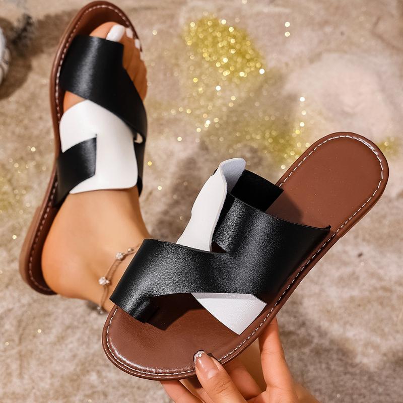 Fashion Women Slippers Flat Non-slip Shoes Outdoor Casual Comfortable Beach Sandals Comfortable Slip on Slippers Big Size Slides Women