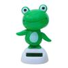 Bobble Head Green Frog Decoration Solar Powered Shaking Head Frog Car Dashboard Ornament Educational Cartoon Animal Toy