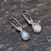 Natural Rainbow Moonstone Pear Shape Gemstone 925 Sterling Silver Small Tiny Drop Dangle Earring For Women & Girls