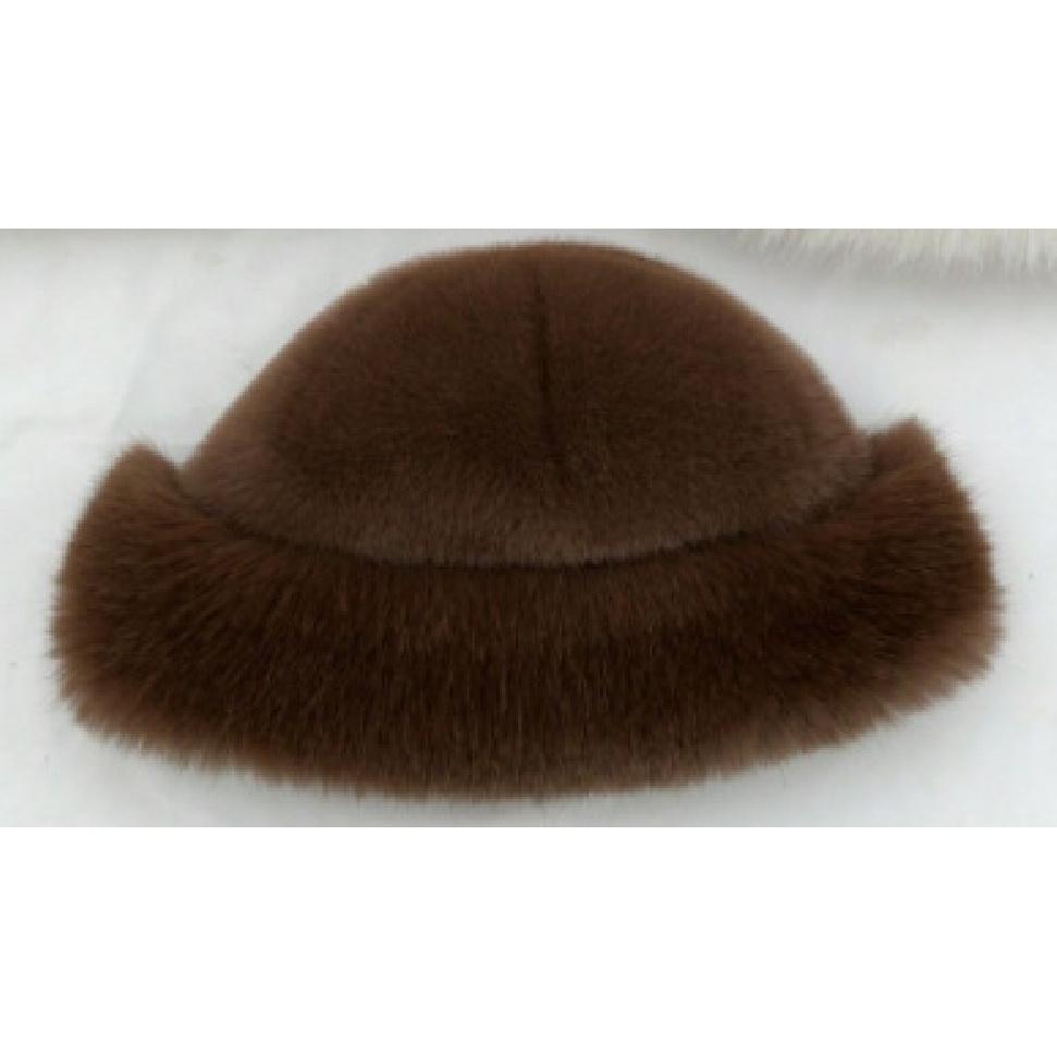 Imitation Fur Hat for Women, Autumn and Winter Plush Fisherman Hat, White, High-end, Adult, Face-slimming, Warm, Ear-protecting