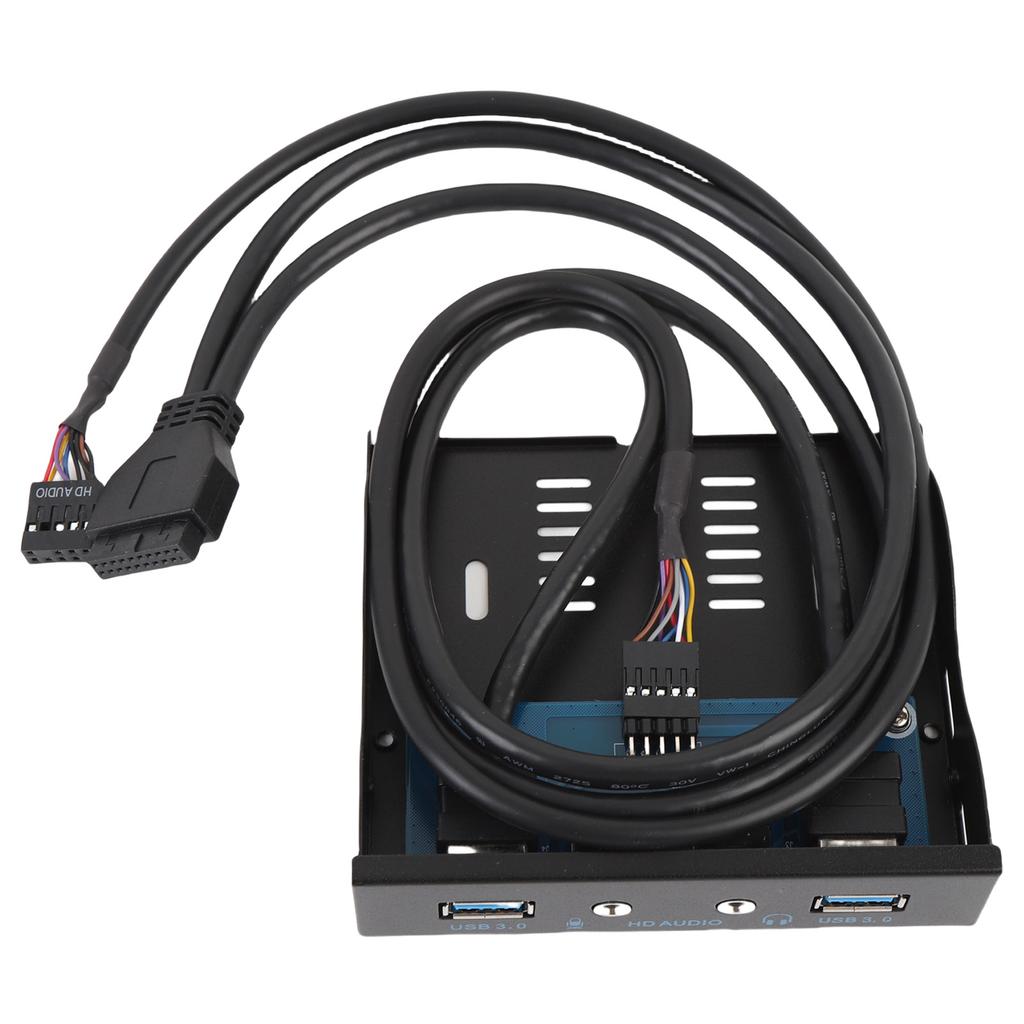 Floppy Drive Front Panel USB 3.0 Front Panel Hub 3.5 Inch 19 Pin to USB3.0 HD Sound Interface Panel for Computer Cases