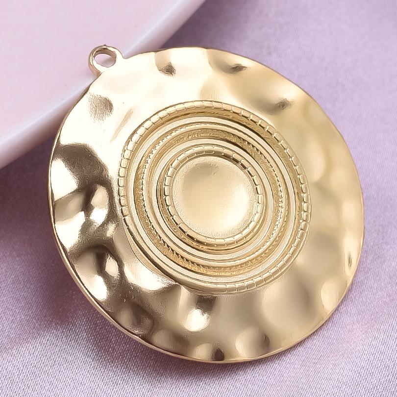 Ethnic Round Thread Pendants For Jewelry Making Bulk Stainless Steel Charms DIY Earrings Necklace Pendant Bohemian Accessories