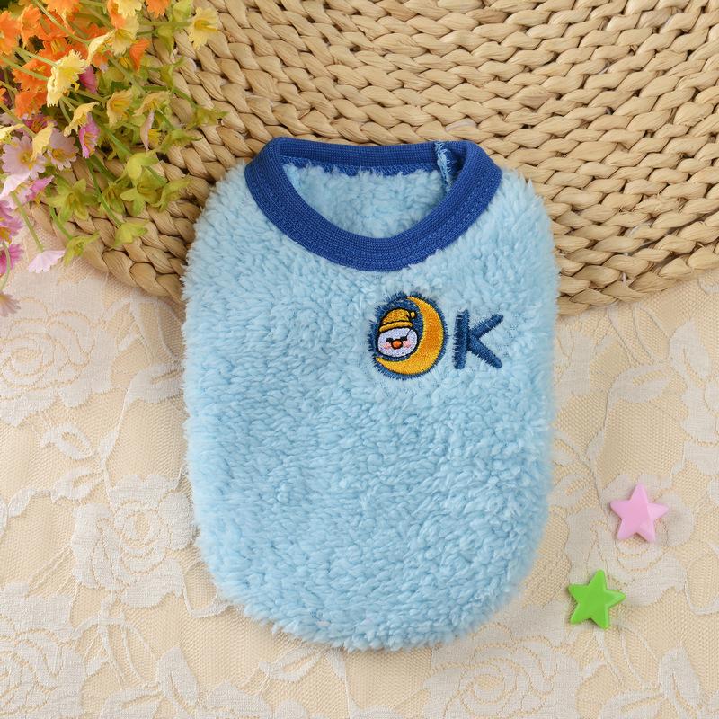 Fleece Pet Vest Small Puppy Cats Clothing Warm Lightweight Wear Cartoon Dog Clothes Chest Size Adjustable Comfort Fit