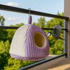 Winter Warm Parrot Nest Soft Fleece-lined Bird Hanging Hammock Washable Comfortable Bird House for Parrots Finches Parakeet